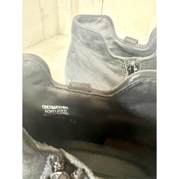 Paul Green Suede Almond Toe Block Heel Ankle Boots Black Women's Size 5.5 UK - Picture 5 of 9